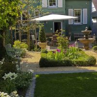 Gartendesign | Gartenansicht | Frühlingsstimmung | Tulpenbeete